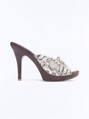 mule heels snake print BRAND NEW